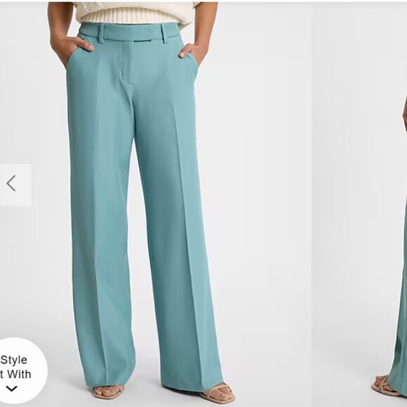 Elegant Teal Women's Trousers - Picture 1 of 11